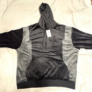 Nike Jordan Zion Plush Velour Hoodie Track Jacket in black (NWT)